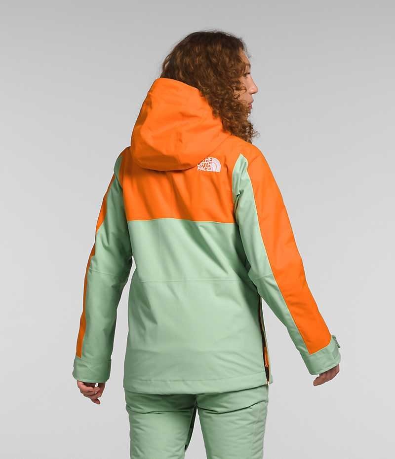 Vestes Isolées The North Face Driftview Anorak Femme Menthe Orange | PARIS RXBNJ