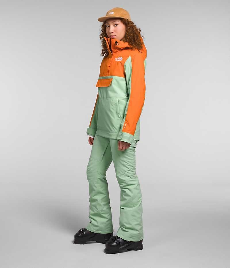 Vestes Isolées The North Face Driftview Anorak Femme Menthe Orange | PARIS RXBNJ