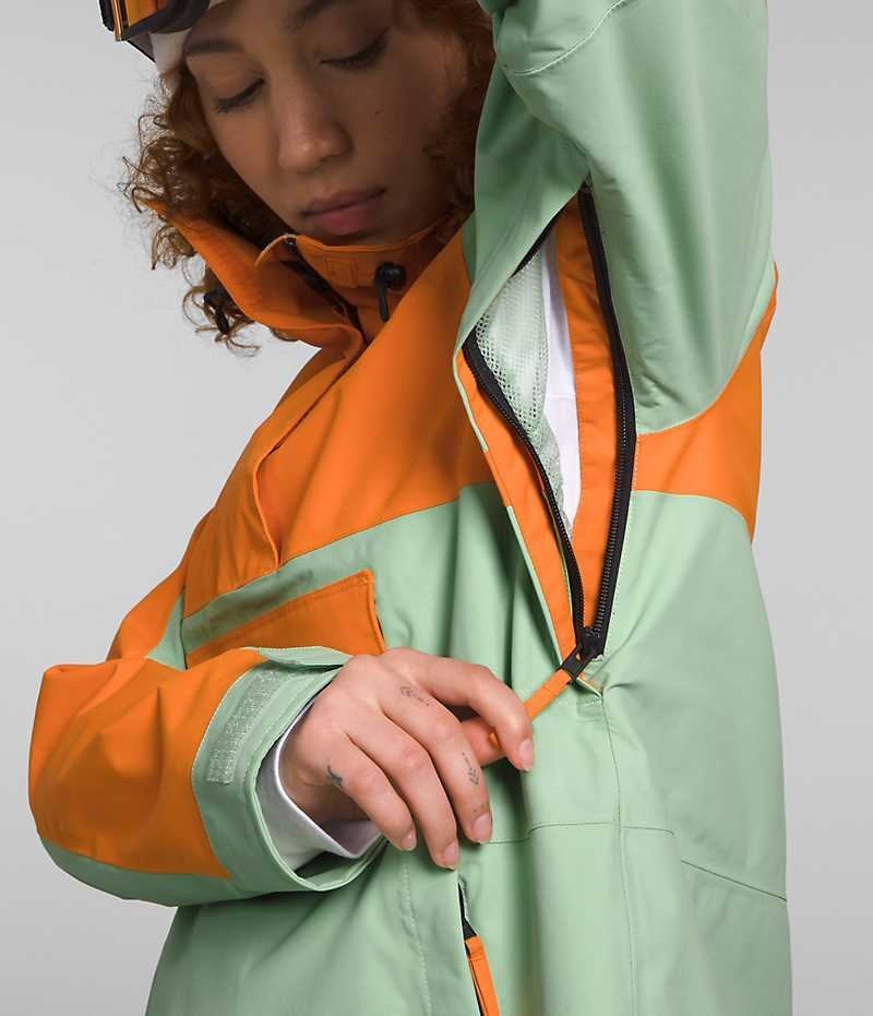 Vestes Isolées The North Face Driftview Anorak Femme Menthe Orange | PARIS RXBNJ