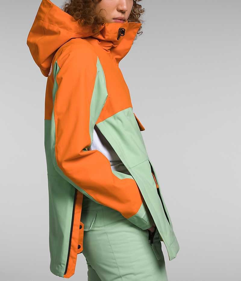Vestes Isolées The North Face Driftview Anorak Femme Menthe Orange | PARIS RXBNJ