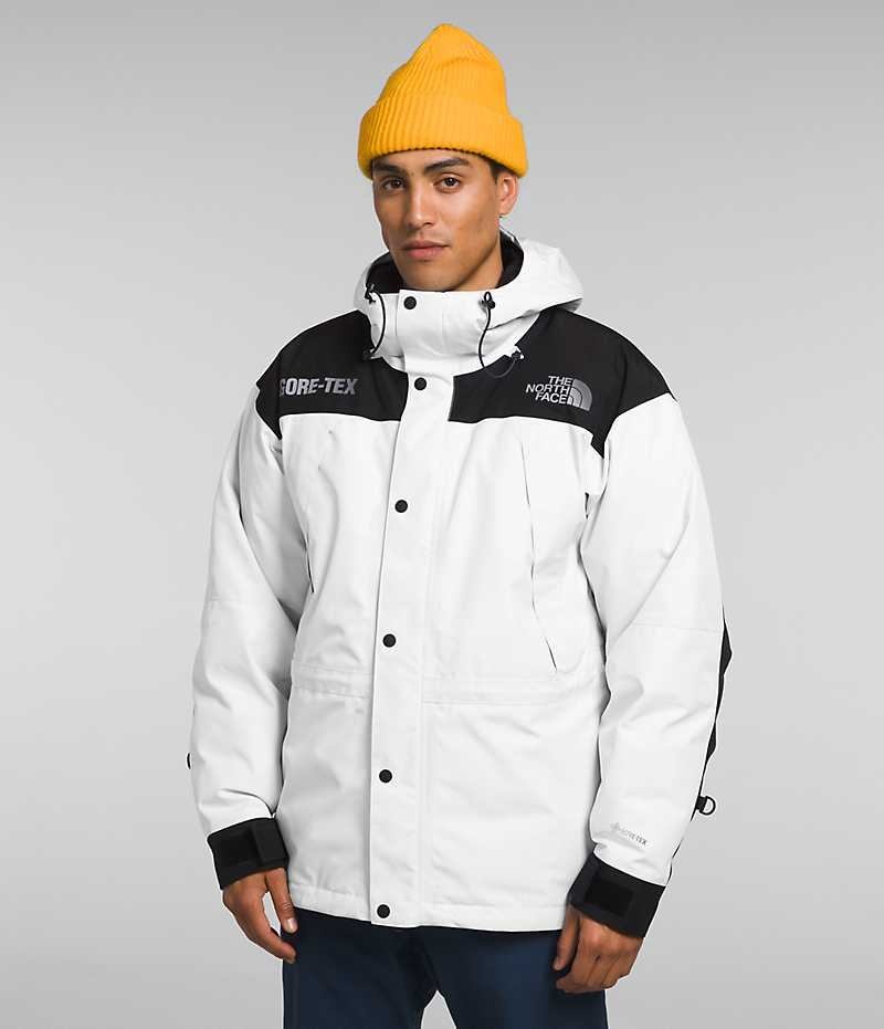 Vestes Isolées The North Face GTX Mountain Guide Homme Blanche Noir | FRANCE CUTWL