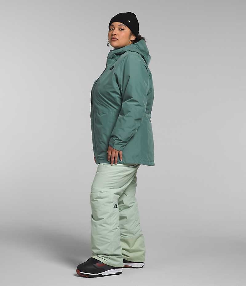 Vestes Isolées The North Face Plus ThermoBall™ Eco Snow Triclimate® Femme Vert | PARIS CWYRH