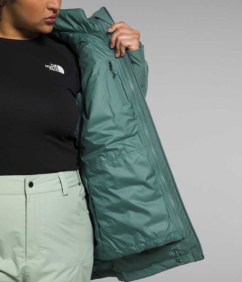 Vestes Isolées The North Face Plus ThermoBall™ Eco Snow Triclimate® Femme Vert | PARIS CWYRH
