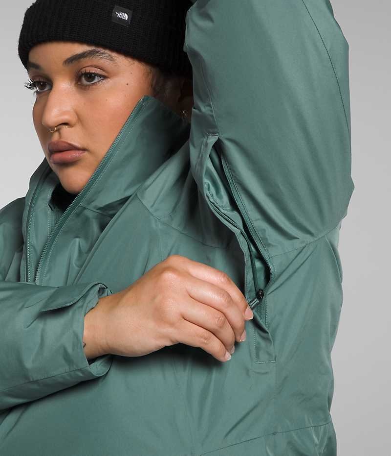 Vestes Isolées The North Face Plus ThermoBall™ Eco Snow Triclimate® Femme Vert | PARIS CWYRH