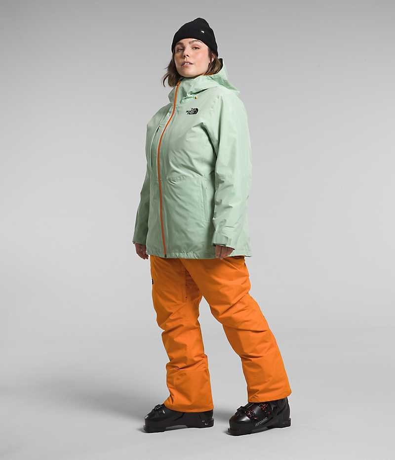 Vestes Isolées The North Face Plus ThermoBall™ Eco Snow Triclimate® Femme Menthe | FR QWHPI