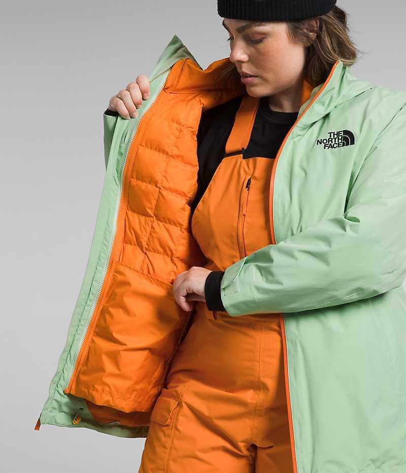 Vestes Isolées The North Face Plus ThermoBall™ Eco Snow Triclimate® Femme Menthe | FR QWHPI