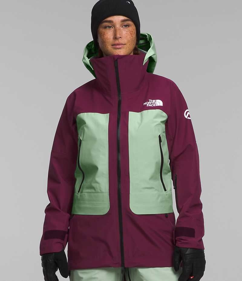Vestes Isolées The North Face Summit Series Verbier GTX Femme Fushia Menthe | FR WSLHN