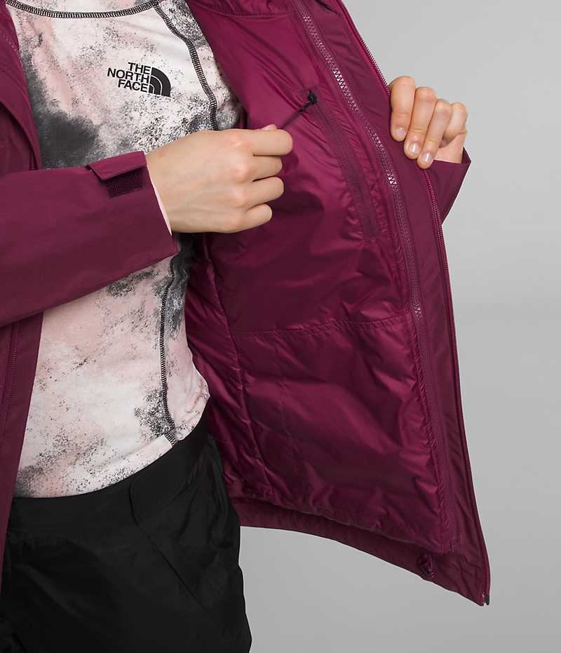 Vestes Isolées The North Face ThermoBall™ Eco Snow Triclimate® Femme Fushia | PARIS NCAHV
