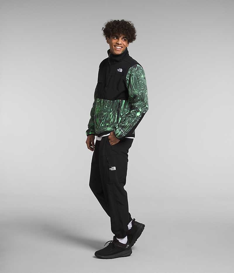 Vestes Polaires The North Face Denali Homme Vert Noir | PARIS QBUWK
