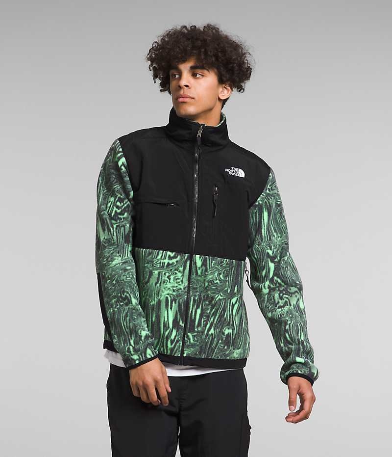 Vestes Polaires The North Face Denali Homme Vert Noir | PARIS QBUWK