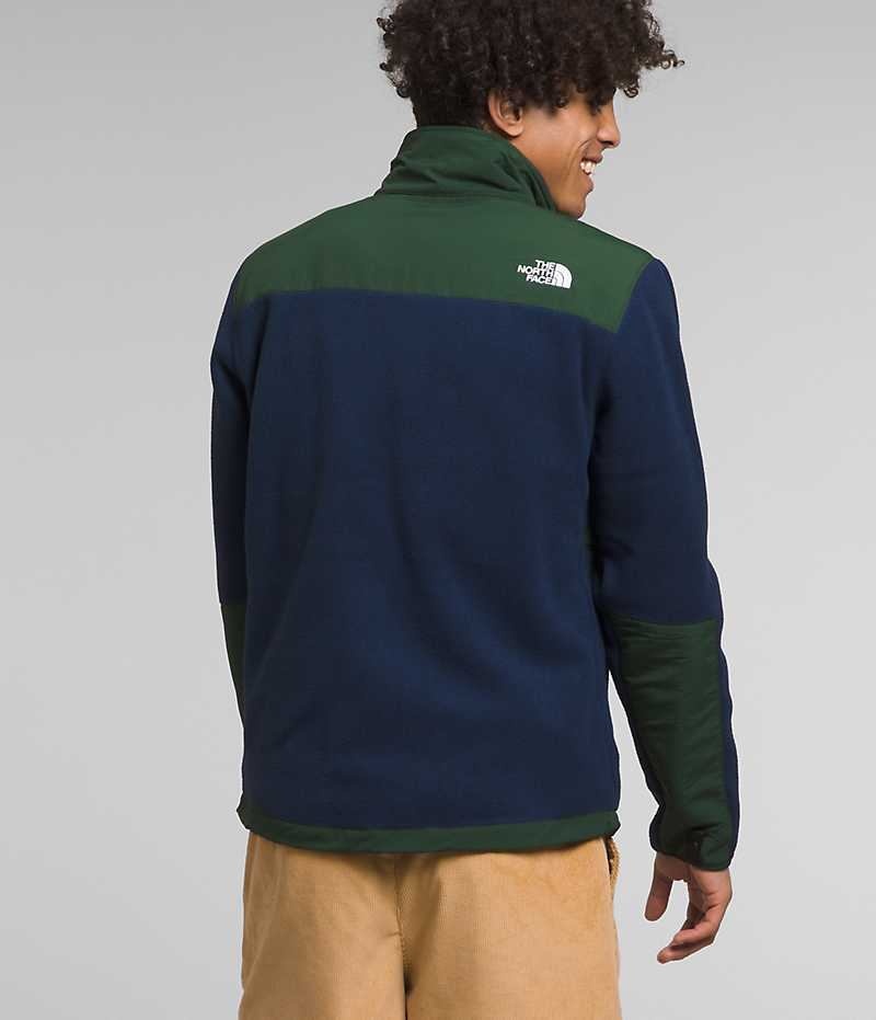 Vestes Polaires The North Face Denali Homme Bleu Marine Vert | FRANCE XRNOW