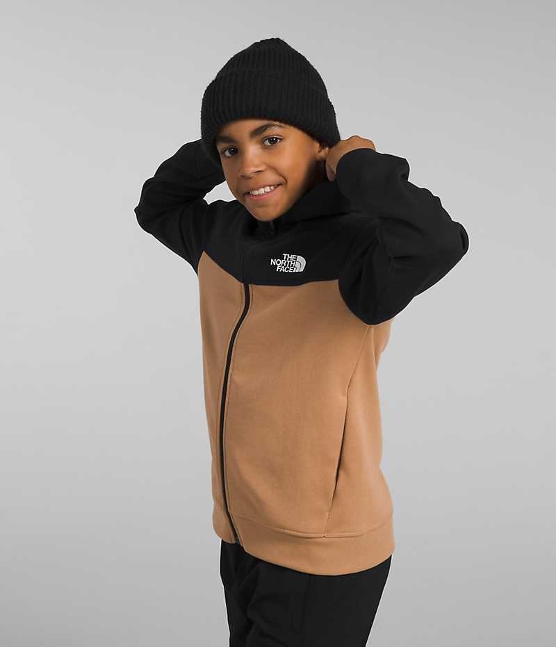 Vestes Polaires The North Face TNF™ Tech Full-Zip Hoodie Garcon Kaki Noir | FR WFYIC