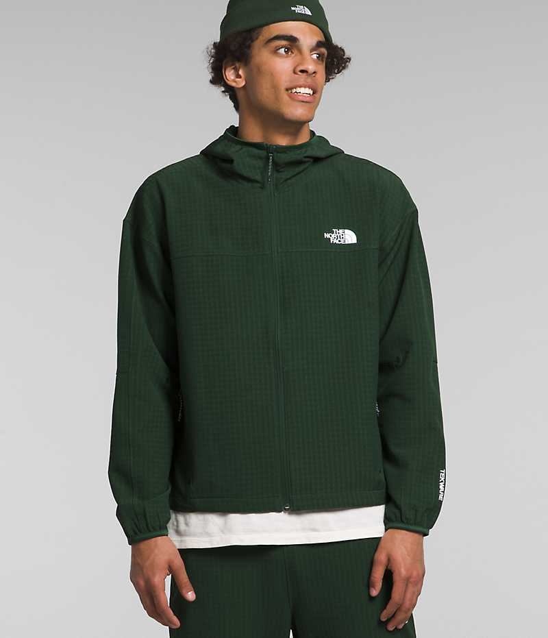 Vestes Polaires The North Face Tekware™ Grid Hoodie Homme Vert | PARIS KLVDA