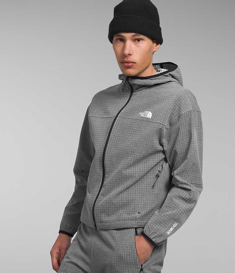 Vestes Polaires The North Face Tekware™ Grid Hoodie Homme Grise | FR HTICE