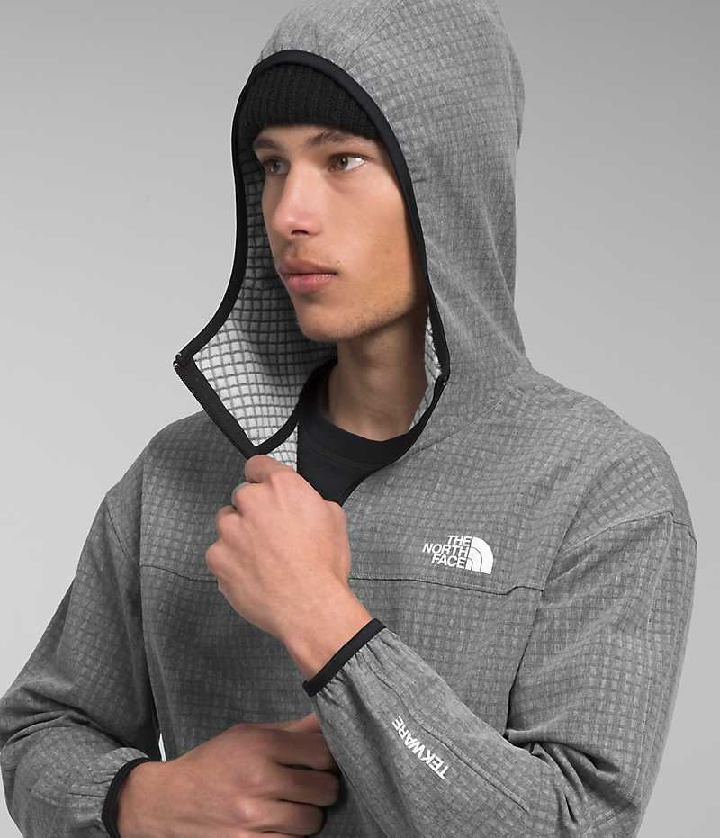 Vestes Polaires The North Face Tekware™ Grid Hoodie Homme Grise | FR HTICE