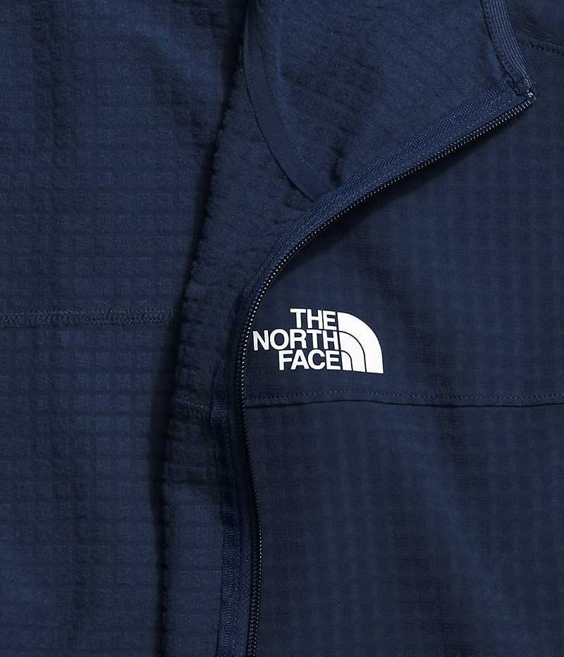 Vestes Polaires The North Face Tekware™ Grid Hoodie Homme Bleu Marine | FRANCE JNPIT