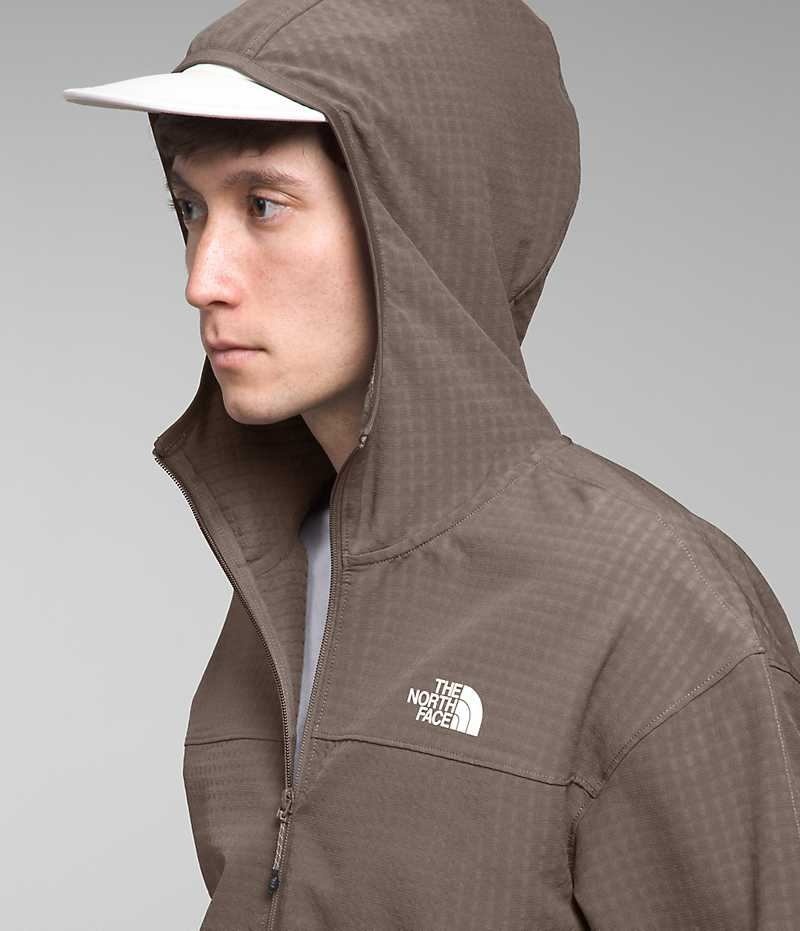 Vestes Polaires The North Face Tekware™ Grid Hoodie Homme Marron | FR IXSLP